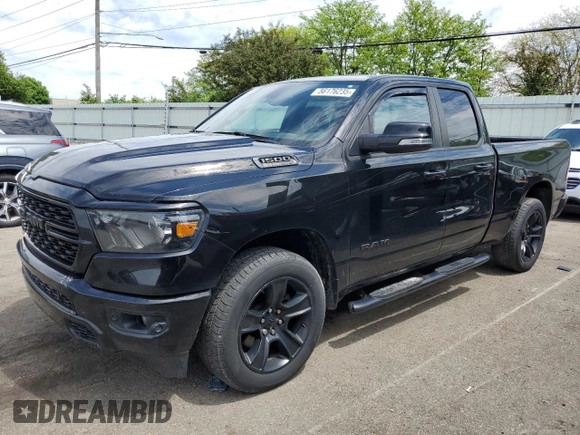 2022 Ram 1500 Big Horn z VIN 1C6SRFBT2NN137192, wystawiony jako Copart lot #56176235 z przebiegiem 78 236 mil mil oraz Szkoda całkowita • Salvage title. Historia ofert i sprzedaży dostępna na DreamBid. Obrazek 1.