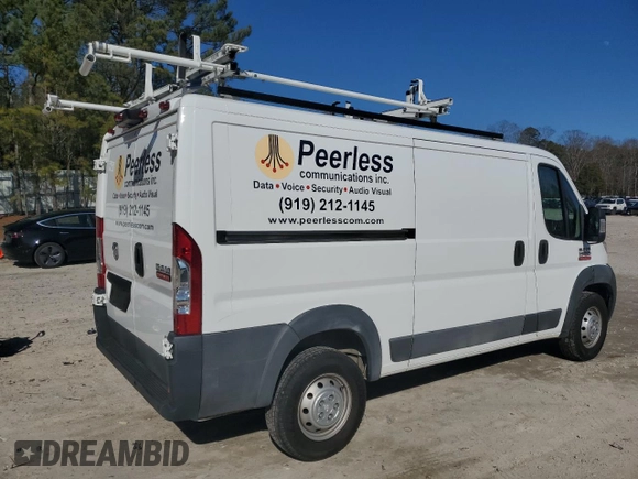 2017 Ram ProMaster Cargo with VIN 3C6TRVAG8HE511008, listed as a Copart auction lot 44364135 with 114,259 mi miles and Clean Title. Bid and sale history available at DreamBid. Image 3.