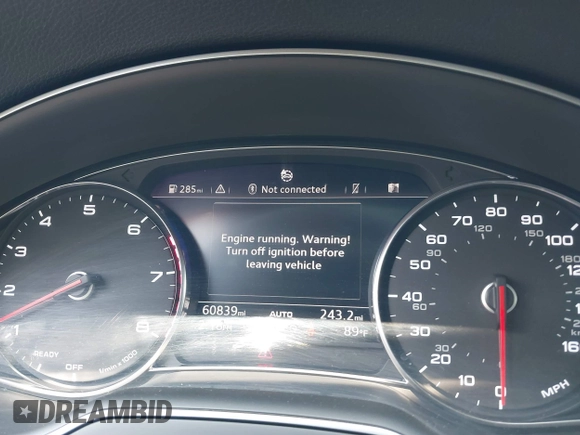 2019 Audi Q7 Premium with VIN WA1AAAF73KD031616, listed as a IAAI auction lot 39952592 with 60,839 mi miles and . Bid and sale history available at DreamBid. Image 7.