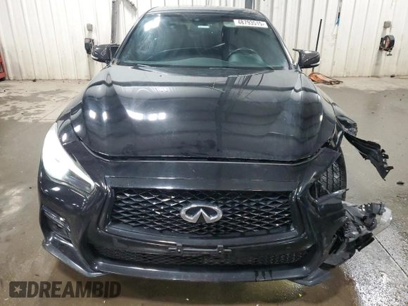 2019 Infiniti Q50 3.0t LUXE with VIN JN1EV7AR6KM557944, listed as a Copart auction lot 48793515 with 54,222 mi miles and Salvage Title. Bid and sale history available at carsss.com. Image 5.