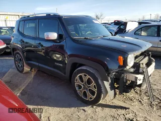 2017 Jeep Renegade Limited with VIN ZACCJADB7HPF08466, listed as a Copart auction lot 46665755 with 139,838 mi miles and Salvage title. Bid and sale history available at DreamBid. Image 4.