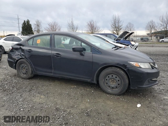 2015 Honda Civic Sedan LX with VIN 19XFB2E55FE071473, listed as a Copart auction lot 49604395 with 255,389 mi miles and Salvage Title. Bid and sale history available at carsss.com. Image 4.
