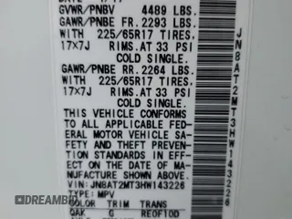 2017 Nissan Rogue S with VIN JN8AT2MT3HW143226, listed as a Copart auction lot 53018755 with 90,434 mi miles and Salvage Title. Bid and sale history available at carsss.com. Image 13.