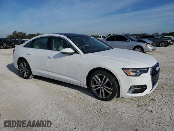 2021 Audi A6 Premium Plus with VIN WAUE8AF24MN031836, listed as a Copart auction lot 48122435 with 9,751 mi miles and Non Repairable. Bid and sale history available at carsss.com. Image 4.