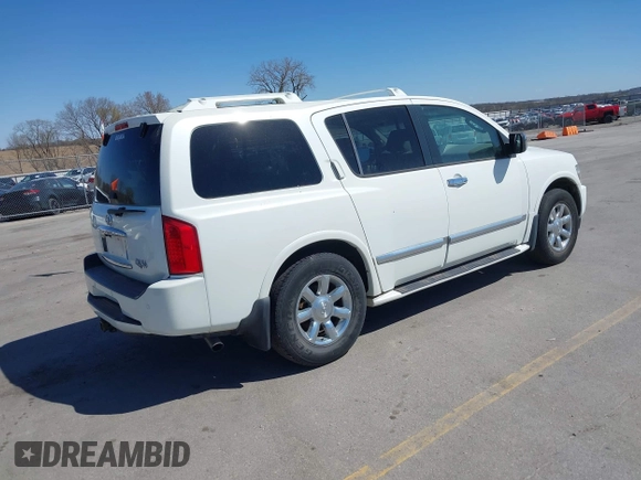 2004 Infiniti QX56 with VIN 5N3AA08CX4N809761, listed as a IAAI auction lot 42041581 with 136,941 mi miles. Bid and sale history available at carsss.com. Image 4.