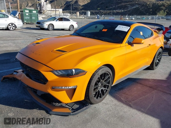 2019 Ford Mustang EcoBoost with VIN 1FA6P8TH8K5202795, listed as a IAAI auction lot 41707928 with 81,099 mi miles and . Bid and sale history available at carsss.com. Image 2.