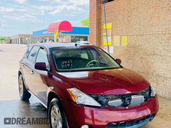 2007 Nissan Murano SL with VIN JN8AZ08T27W527641, listed as a Copart auction lot 56047425 with 121,670 mi miles and Salvage Title. Bid and sale history available at carsss.com. Image 1.