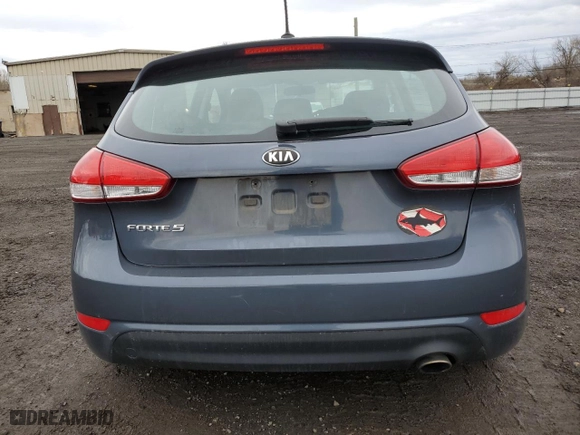2016 Kia Forte 5-Door LX with VIN KNAFK5A87G5636124, listed as a Copart auction lot 51601795 with 87,028 mi miles and Salvage Title. Bid and sale history available at carsss.com. Image 6.