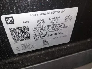 2024 GMC Acadia AWD AT4 z VIN 1GKENPKS7RJ159091, wystawiony jako IAAI lot #41209479 z przebiegiem Nie podano mil oraz . Historia ofert i sprzedaży dostępna na DreamBid. Obrazek 9.