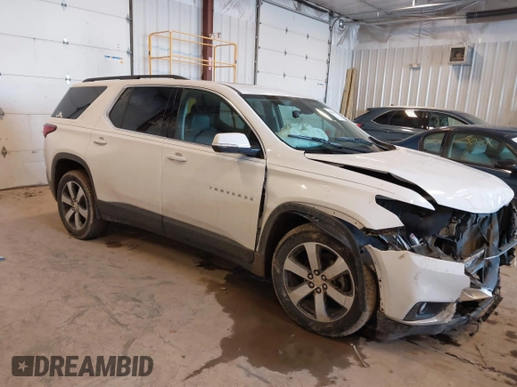 2020 Chevrolet Traverse LT Leather with VIN 1GNEVHKW4LJ101782, listed as a IAAI auction lot 41661201 with 88,743 mi miles. Bid and sale history available at carsss.com. Image 1.