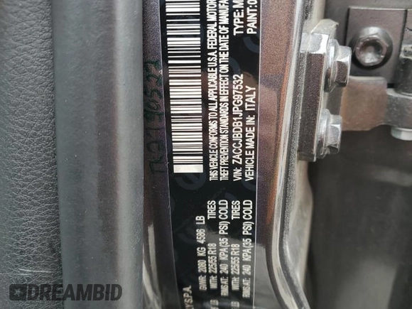 2018 Jeep Renegade Limited with VIN ZACCJBDB1JPG97532, listed as a Copart auction lot 52162345 with Not provided miles and Clean title. Bid and sale history available at DreamBid. Image 15.