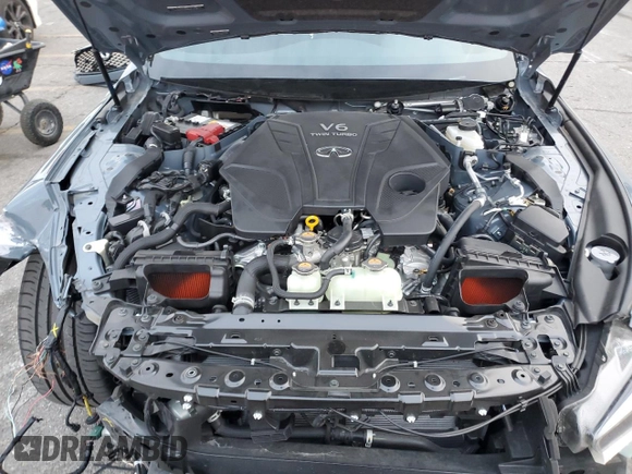 2024 Infiniti Q50 Red Sport 400 with VIN JN1FV7DPXRM660535, listed as a Copart auction lot 82416994 with 2,822 mi miles and Salvage Title. Bid and sale history available at DreamBid. Image 11.