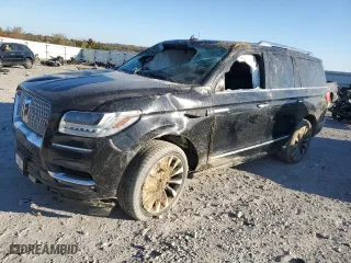 2018 Lincoln Navigator Select with VIN 5LMJJ2JT7JEL01187, listed as a Copart auction lot 77400174 with 97,513 mi miles and Salvage Title. Bid and sale history available at carsss.com. Image 1.
