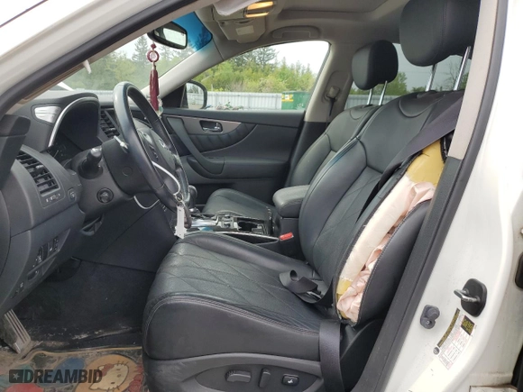 2017 Infiniti QX70 with VIN JN8CS1MW6HM410547, listed as a Copart auction lot 55071474 with 101,911 mi miles and Salvage Title. Bid and sale history available at carsss.com. Image 7.