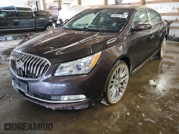 2015 Buick LaCrosse Premium II with VIN 1G4GF5G38FF166214, listed as a Copart auction lot 45021765 with 304,439 mi miles and Salvage Title. Bid and sale history available at DreamBid. Image 1.