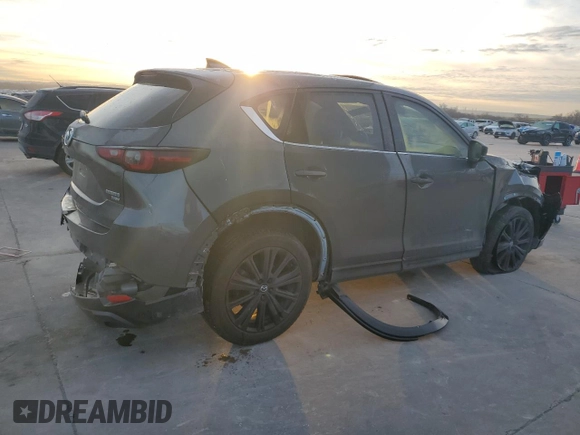2022 Mazda CX-5 2.5 Turbo with VIN JM3KFBAY7N0647324, listed as a Copart auction lot 88488905 with 37,595 mi miles and Salvage Title. Bid and sale history available at carsss.com. Image 3.