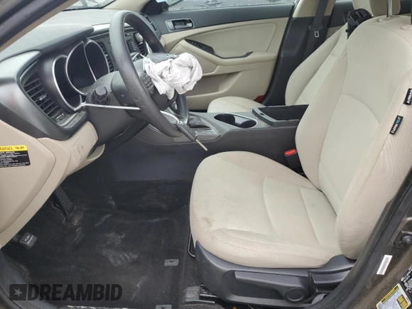 2015 Kia Optima LX with VIN 5XXGM4A70FG361516, listed as a Copart auction lot 58565875 with 108,041 mi miles and Salvage title. Bid and sale history available at DreamBid. Image 7.