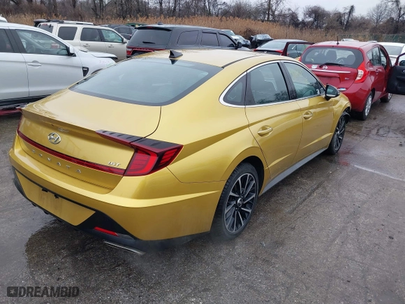 2020 Hyundai Sonata SEL Plus with VIN 5NPEJ4J27LH015645, listed as a IAAI auction lot 41516654 with 84,726 mi miles. Bid and sale history available at carsss.com. Image 4.