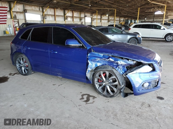 2016 Audi SQ5 with VIN WA1VCBFP9GA014751, listed as a Copart auction lot 48261565 with 98,970 mi miles and Salvage Title. Bid and sale history available at DreamBid. Image 4.