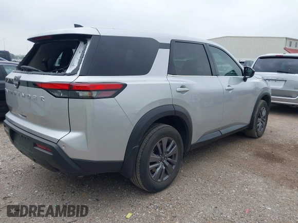 2023 Nissan Pathfinder S with VIN 5N1DR3AA7PC264417, listed as a IAAI auction lot 41892386 with 18,116 mi miles and . Bid and sale history available at DreamBid. Image 4.