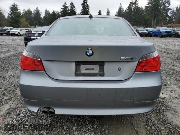 2007 BMW 5 Series 525i with VIN WBANE53587CW65729, listed as a Copart auction lot 50196855 with 178,956 mi miles and Salvage Title. Bid and sale history available at carsss.com. Image 6.