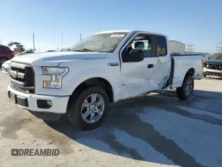 2015 Ford F-150 XL with VIN 1FTEX1CP7FKD96442, listed as a Copart auction lot 46820085 with 156,970 mi miles and Salvage Title. Bid and sale history available at carsss.com. Image 1.