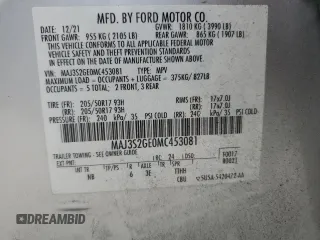 2021 Ford EcoSport SE with VIN MAJ3S2GE0MC453081, listed as a Copart auction lot 51203875 with 23,716 mi miles and Non Repairable. Bid and sale history available at carsss.com. Image 13.
