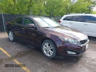 2013 Kia Optima EX with VIN 5XXGN4A71DG178586, listed as a IAAI auction lot 42171185 with 148,391 mi miles. Bid and sale history available at carsss.com. Image 1.