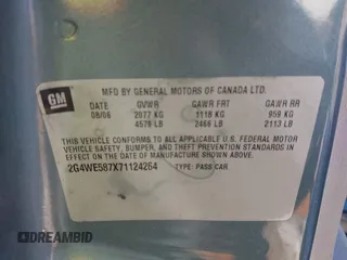 2007 Buick LaCrosse CXS with VIN 2G4WE587X71124264, listed as a IAAI auction lot 41363622 with 178,830 mi miles. Bid and sale history available at carsss.com. Image 9.