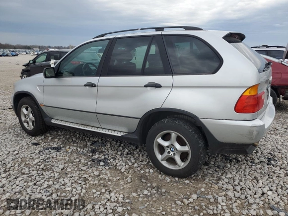 2002 BMW X5 3.0i with VIN 5UXFA535X2LP28470, listed as a Copart auction lot 54247035 with 0 mi miles and Clean Title. Bid and sale history available at carsss.com. Image 2.