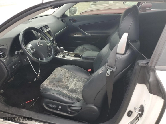 2012 Lexus IS 250C with VIN JTHFF2C2XC2521798, listed as a Copart auction lot 76866194 with 0 mi miles and Salvage Title. Bid and sale history available at carsss.com. Image 7.