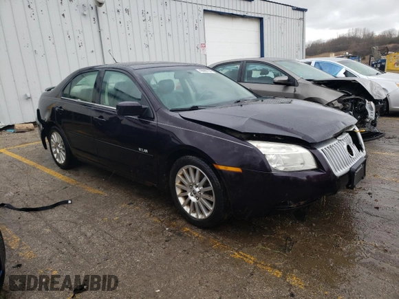 2007 Mercury Milan Premier with VIN 3MEHM08Z07R664981, listed as a Copart auction lot 49688754 with 122,068 mi miles and Salvage Title. Bid and sale history available at carsss.com. Image 4.