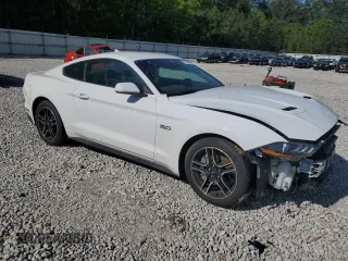 2021 Ford Mustang GT with VIN 1FA6P8CF5M5143867, listed as a Copart auction lot 52494805 with 53,992 mi miles and Salvage title. Bid and sale history available at DreamBid. Image 4.