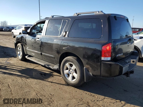 2006 Nissan Armada LE z VIN 5N1AA08B56N721476, wystawiony jako Copart lot #82567384 z przebiegiem 196 384 mil mil oraz Czysty tytuł • Clean title. Historia ofert i sprzedaży dostępna na DreamBid. Obrazek 2.