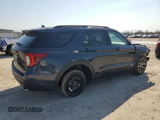 2022 Ford Explorer ST-Line with VIN 1FMSK8KH9NGB05344, listed as a Copart auction lot 45319245 with 25,775 mi miles and Salvage Title. Bid and sale history available at carsss.com. Image 3.
