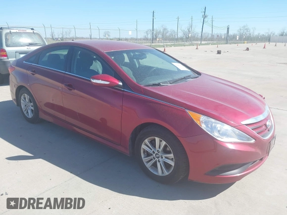 2014 Hyundai Sonata GLS with VIN 5NPEB4AC1EH928846, listed as a IAAI auction lot 41843568 with 72,863 mi miles and . Bid and sale history available at carsss.com. Image 1.