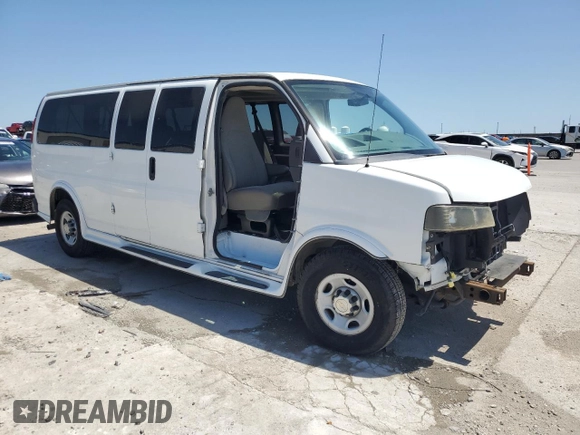 2013 Chevrolet Express Passenger LT with VIN 1GAZG1FG0D1189819, listed as a Copart auction lot 51945455 with 101,364 mi miles and Salvage title. Bid and sale history available at DreamBid. Image 4.