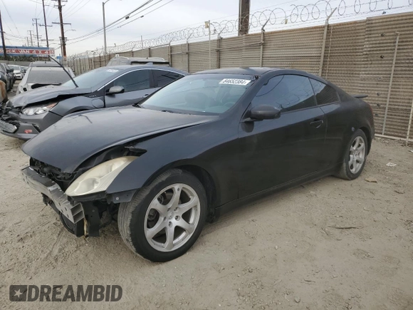2004 Infiniti G35 Coupe w/Leather with VIN JNKCV54E44M303989, listed as a Copart auction lot 84652384 with 127,747 mi miles and Salvage Title. Bid and sale history available at carsss.com. Image 1.