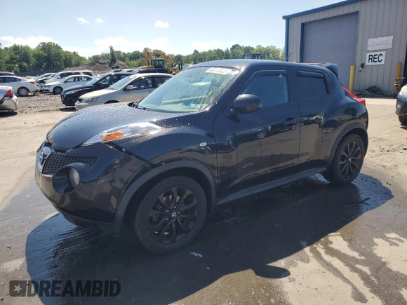 2014 Nissan Juke SL with VIN JN8AF5MV5ET481234, listed as a Copart auction lot 63012025 with 188,729 mi miles and Salvage title. Bid and sale history available at DreamBid. Image 1.