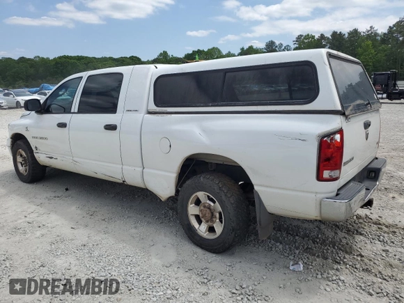 2006 Dodge 2500 SLT z VIN 3D7KR29C66G226013, wystawiony jako Copart lot #54842765 z przebiegiem 238 411 mil mil oraz Szkoda całkowita • Salvage title. Historia ofert i sprzedaży dostępna na DreamBid. Obrazek 2.