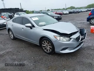 2016 Mazda 6 i Sport with VIN JM1GJ1U54G1413180, listed as a IAAI auction lot 42366710 with 120,458 mi miles and . Bid and sale history available at DreamBid. Image 1.