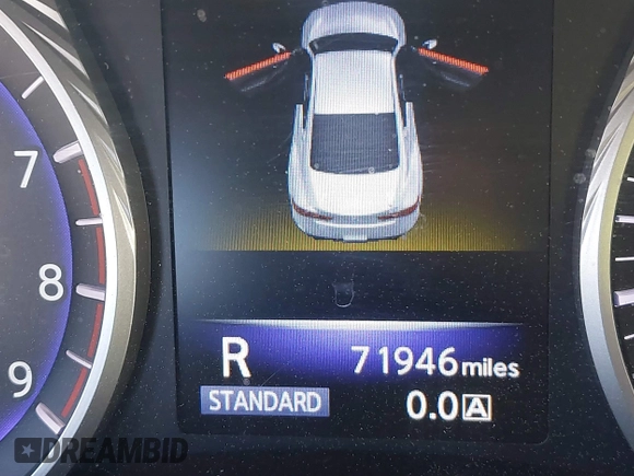 2018 Infiniti Q60 Luxe with VIN JN1EV7EK5JM340350, listed as a IAAI auction lot 41874749 with 71,946 mi miles and . Bid and sale history available at carsss.com. Image 15.
