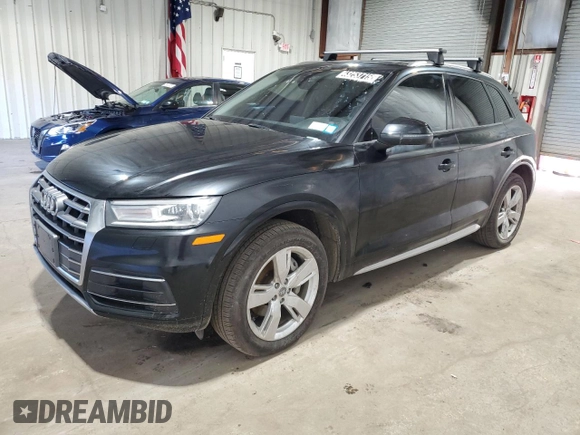 2018 Audi Q5 Premium with VIN WA1ANAFY0J2130983, listed as a Copart auction lot 43253715 with 58,158 mi miles and Clean Title. Bid and sale history available at carsss.com. Image 1.