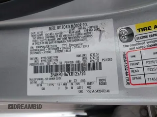 2012 Ford Fusion SE with VIN 3FAHP0HA7CR125728, listed as a IAAI auction lot 42462824 with 218,404 mi miles and . Bid and sale history available at DreamBid. Image 9.