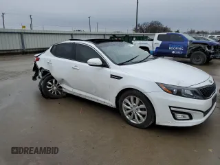 2015 Kia Optima EX with VIN 5XXGN4A7XFG432508, listed as a Copart auction lot 45764675 with Not Provided miles and Salvage Title. Bid and sale history available at DreamBid. Image 4.
