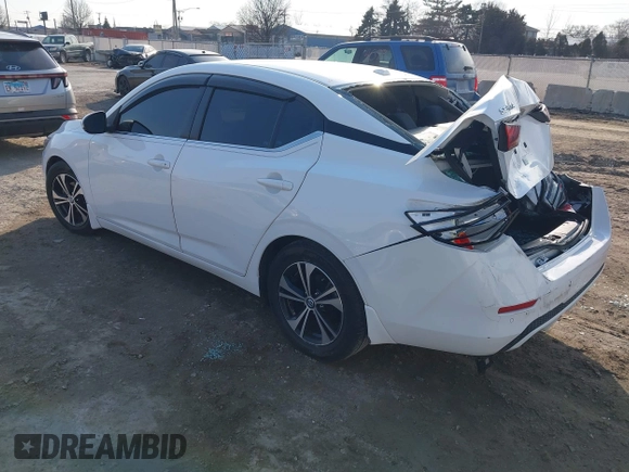 2020 Nissan Sentra SV with VIN 3N1AB8CV0LY285655, listed as a IAAI auction lot 41717955 with Not Provided miles. Bid and sale history available at carsss.com. Image 3.