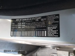 2011 Mercedes-Benz C 300 Sport with VIN WDDGF8BB3BR171193, listed as a IAAI auction lot 41349289 with 227,752 mi miles and . Bid and sale history available at DreamBid. Image 9.