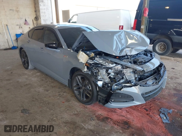 2025 Acura TLX w/A-Spec Package with VIN 19UUB6F53SA000302, listed as a IAAI auction lot 41806125 with 5,000 mi miles and . Bid and sale history available at DreamBid. Image 1.