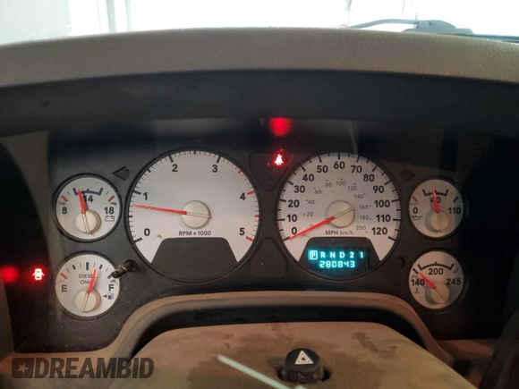 2006 Dodge Ram 2500 SLT with VIN 1D7KS28CX6J138201, listed as a Copart auction lot 59396724 with 280,843 mi miles and Salvage Title. Bid and sale history available at carsss.com. Image 9.
