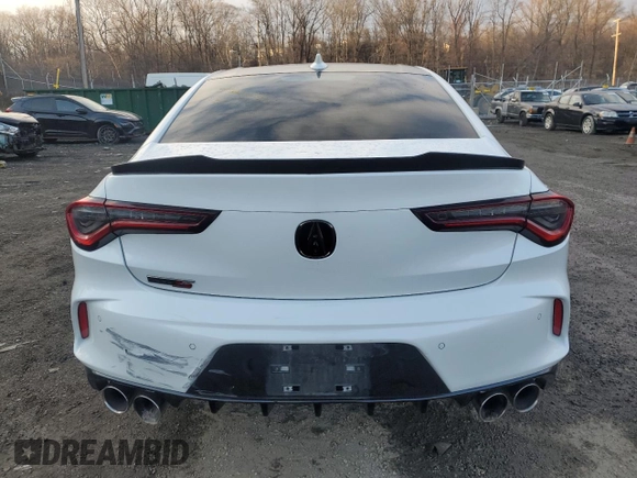 2021 Acura TLX Type S with VIN 19UUB7F07MA001109, listed as a Copart auction lot 85653194 with 0 mi miles and Salvage Title. Bid and sale history available at carsss.com. Image 6.